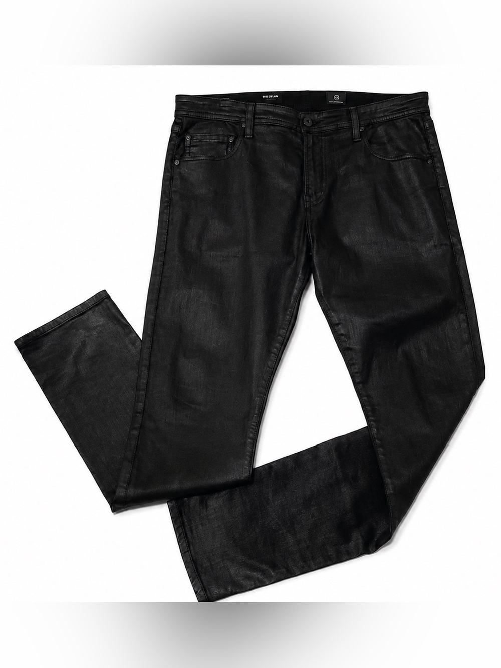 AG THE DYLAN MEN COATED BLACK JEANS. SIZE- 36/34 .